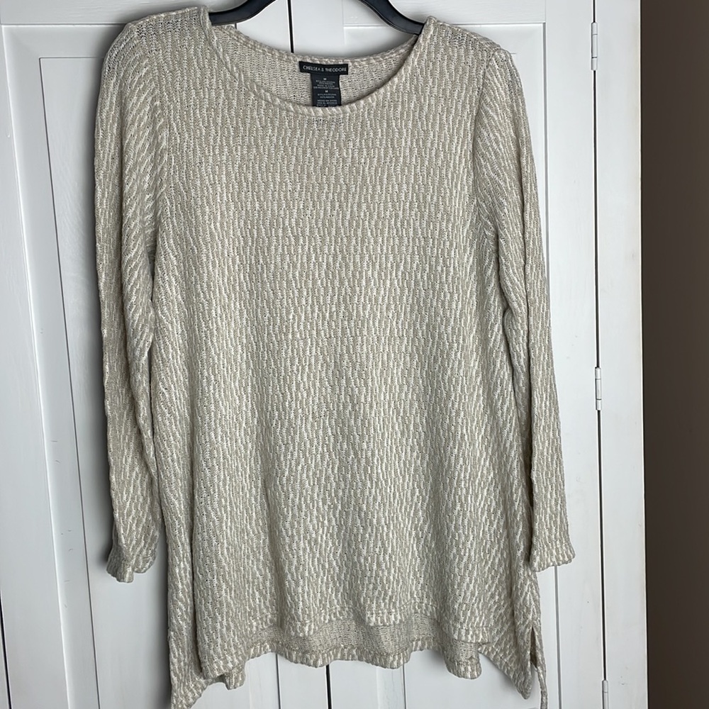 Chelsea and Theodore “Warm Stone” Sweater Size Medium